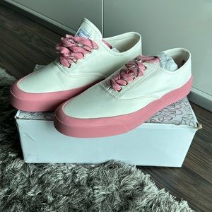 Maison Kitsuné Pink/White Sneakers, New with Box, W12/M10 (Euro 44)